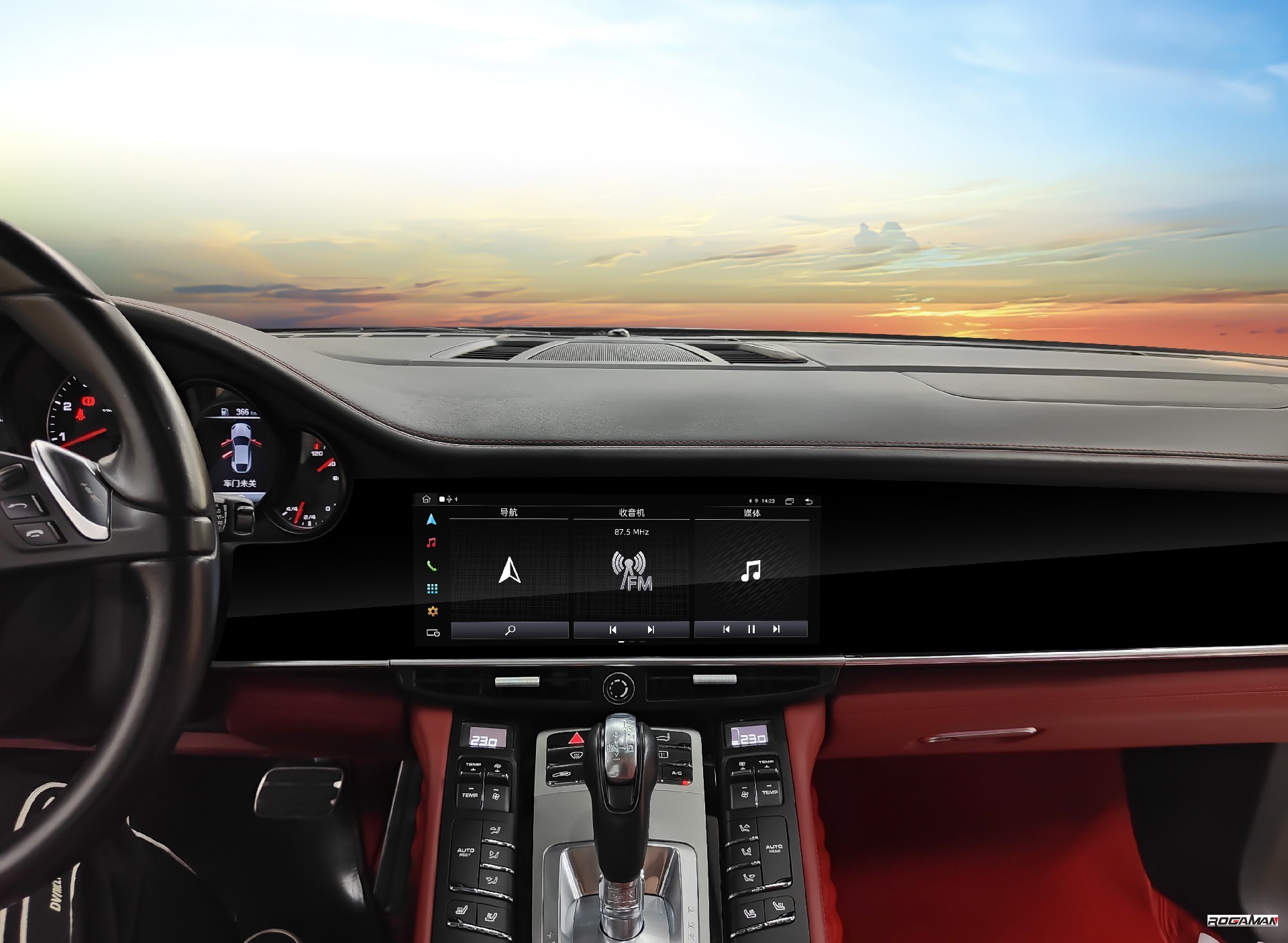 3970 Panamera 10-16款 12.3寸 安装后.jpg