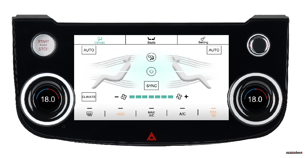Jaguar F-PACE/XF/XE  2015-2018  7''  Air Climate Panel